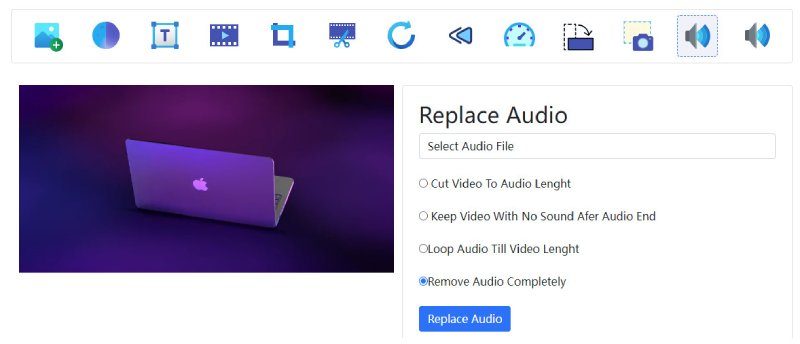 remove audio from video