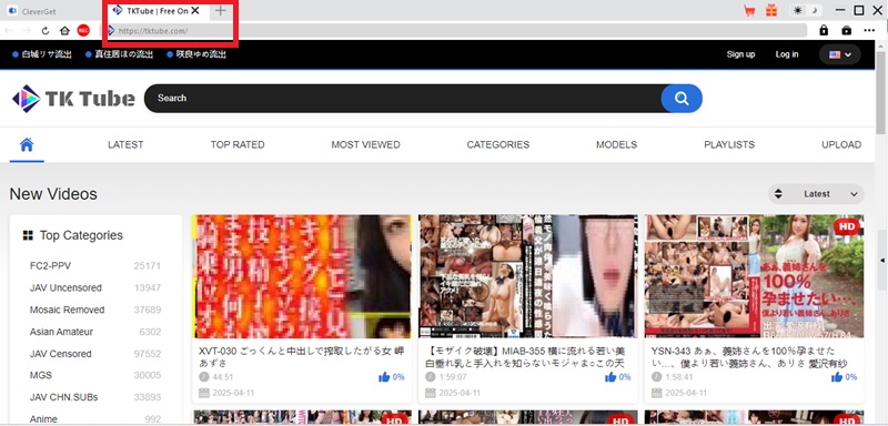 Visit TKTube and Open the Downloader