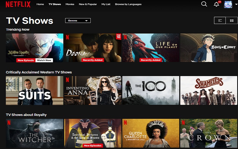 download tv shows in netflix