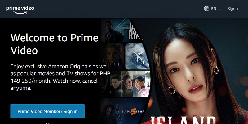 amazon prime video interface