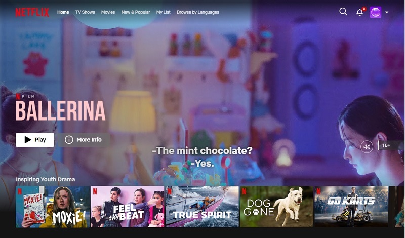 netflix homepage
