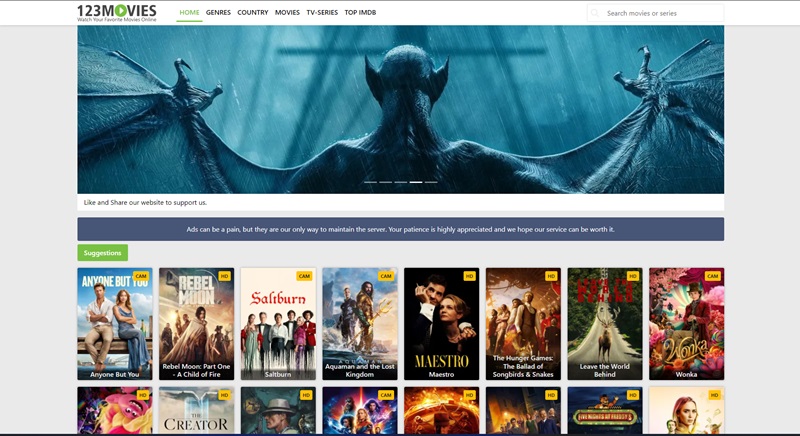 123movies homepage