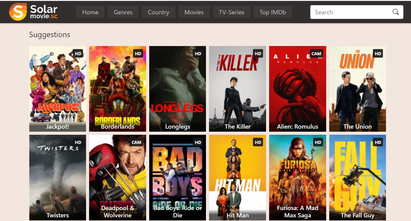 solarmovie homepage
