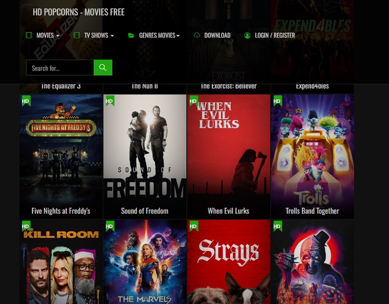 hdpopcorns site homepage