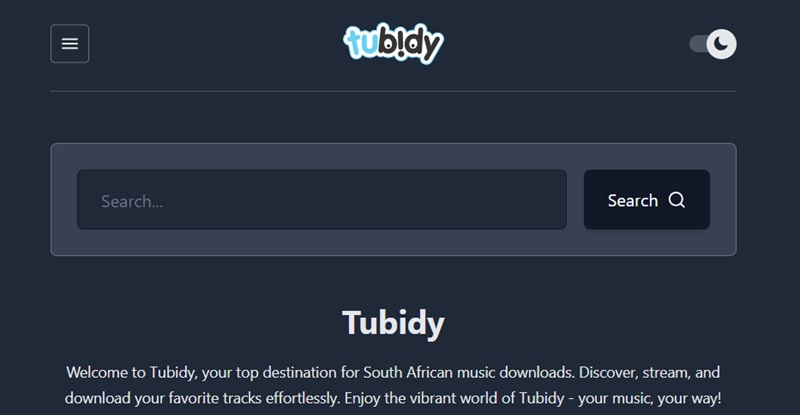 tubidy homepage