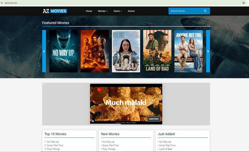 azmovies homepage