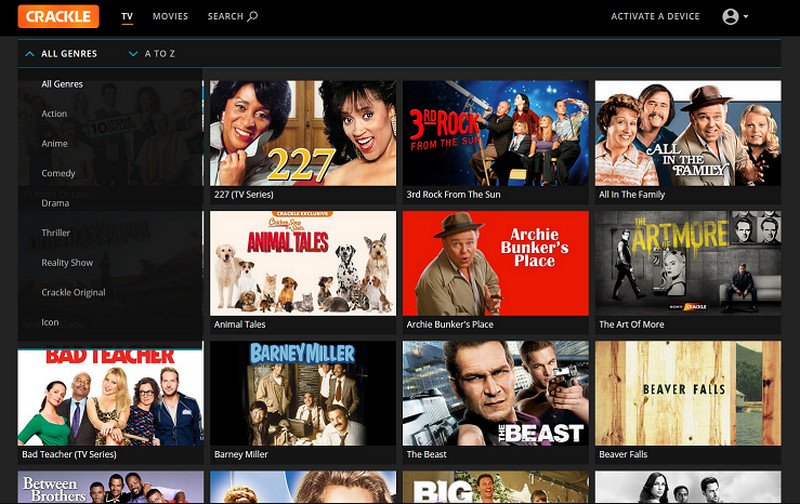 crackle homepage