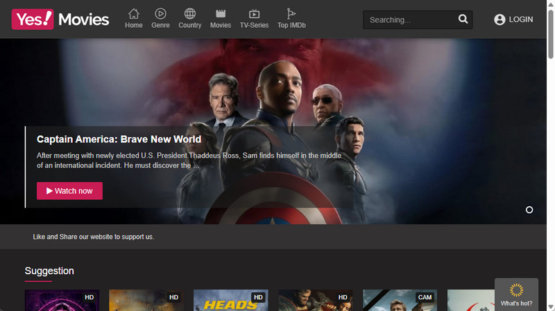 yesmovies homepage