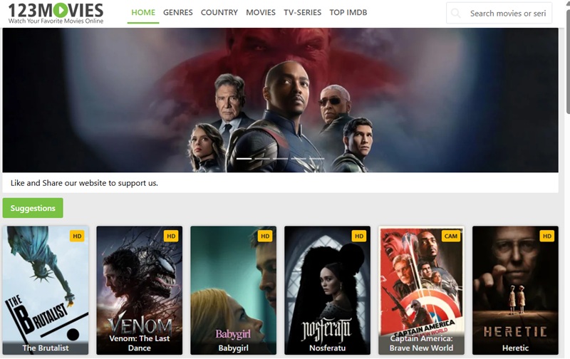 123movies homepage