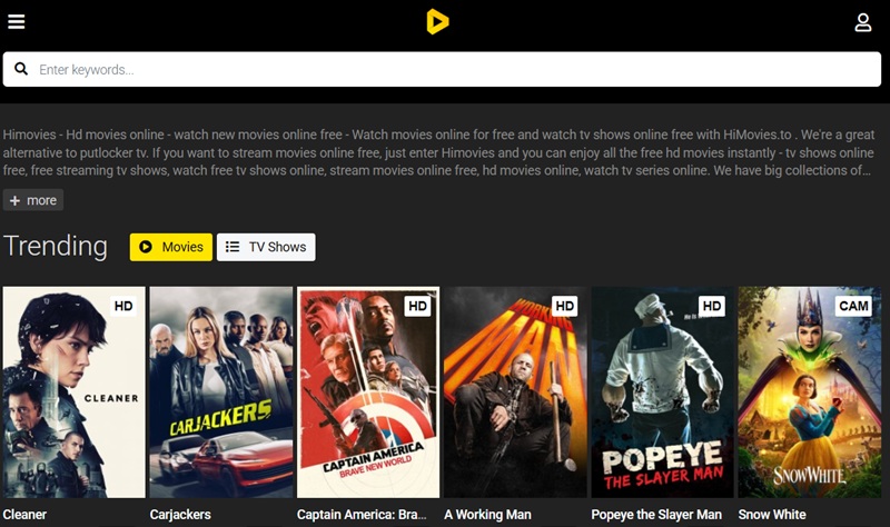 himovies homepage