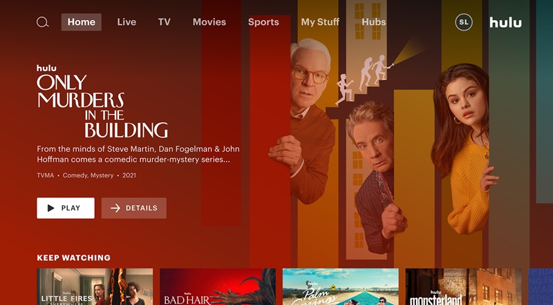 hulu homepage
