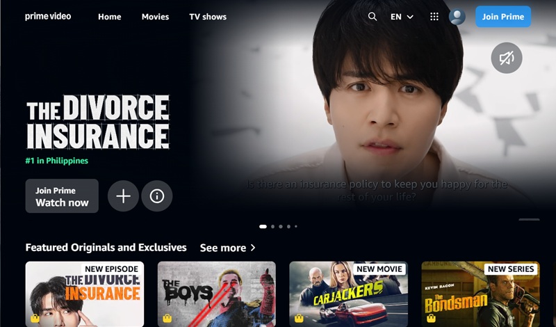 prime video homepage