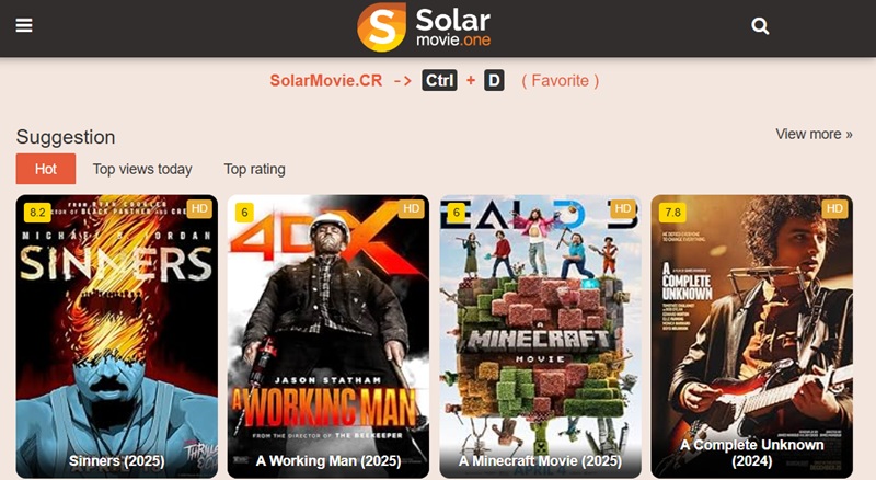 solarmovie interface