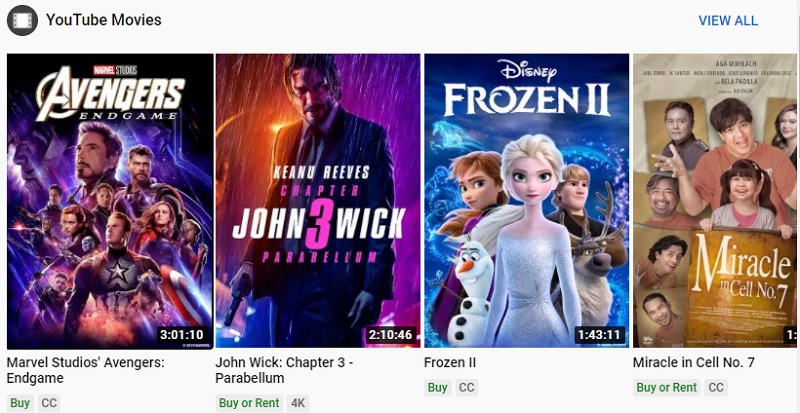 youtube interface