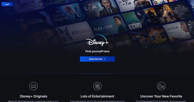 disney plus site homepage