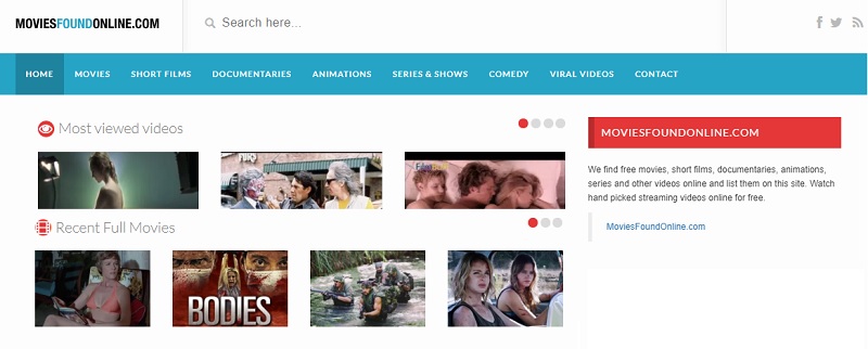 moviesfoundonline interface