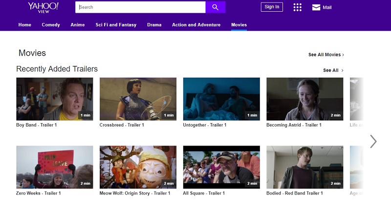 yahoo view interface
