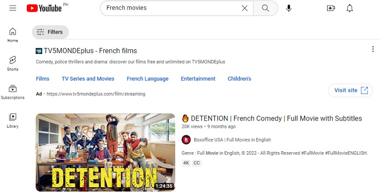 youtube interface