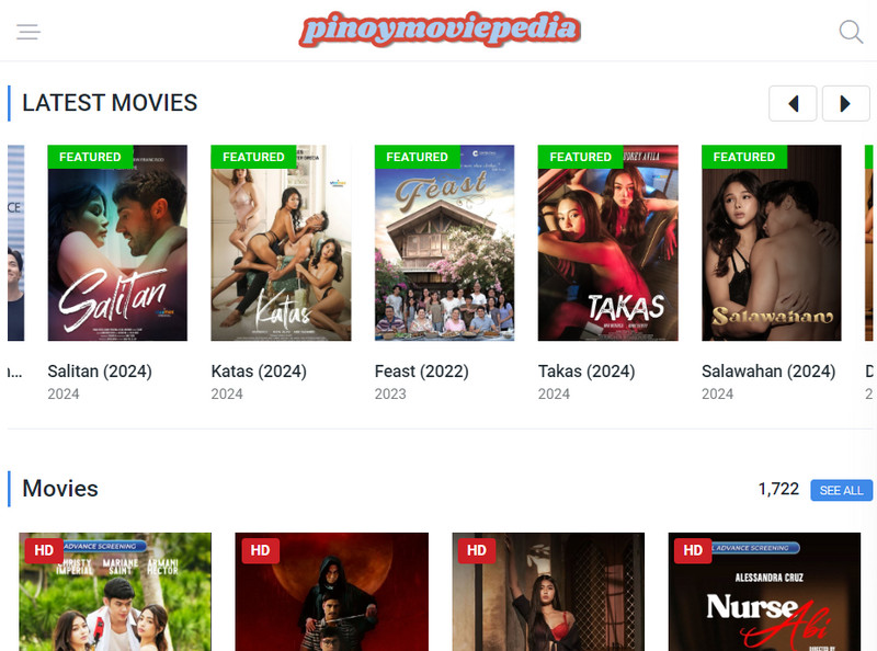 pinoy movie sites - pinoymoviepedia homepage