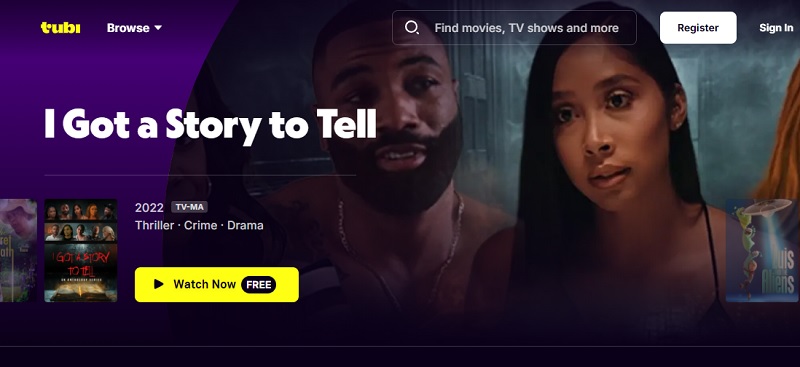 tubi tv interface