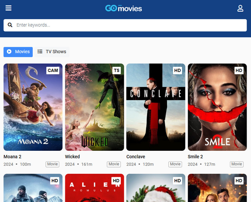gomovies interface