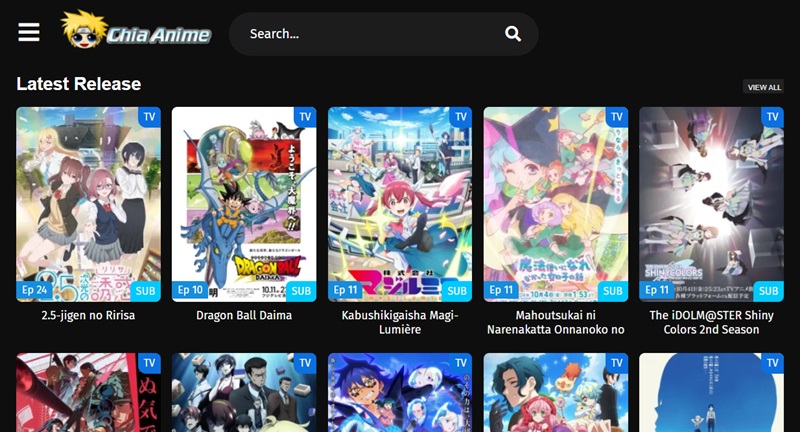 chia anime homepage