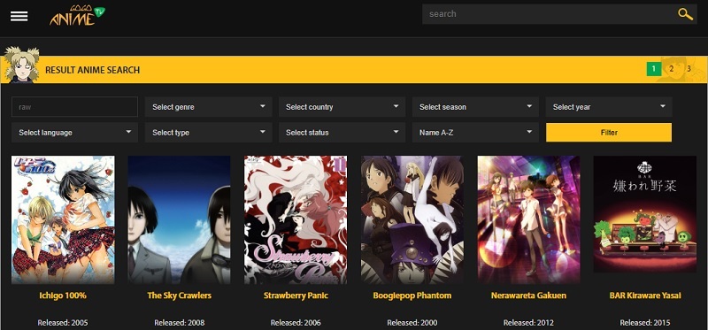 gogoanime interface