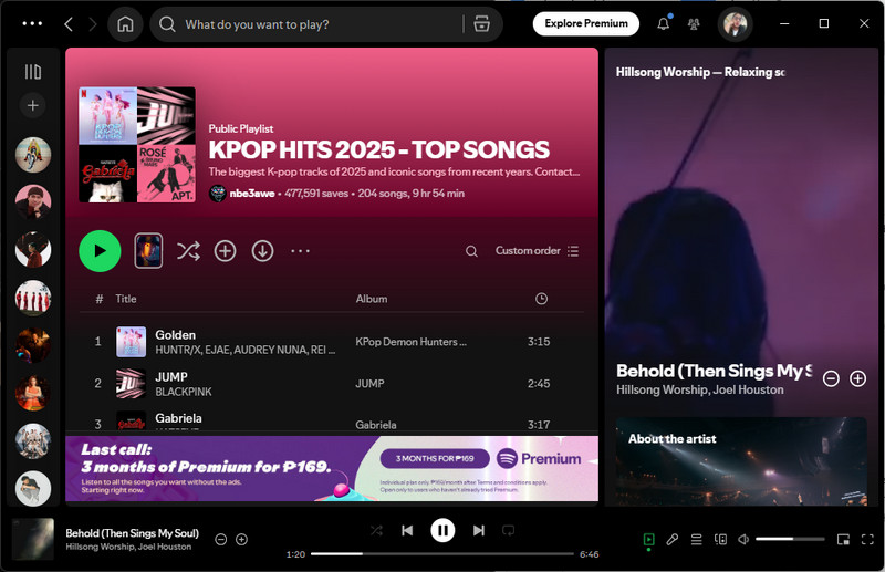 spotify interface