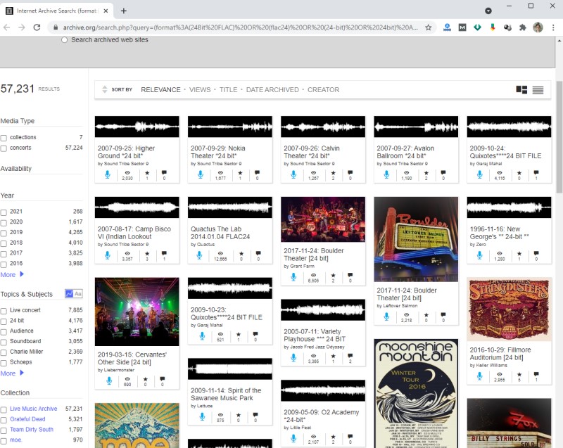 download lossless music internet archive