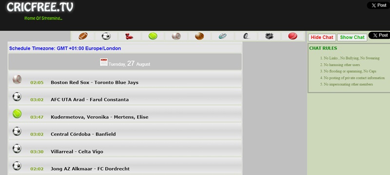 firstrowsports alternative - cricfree