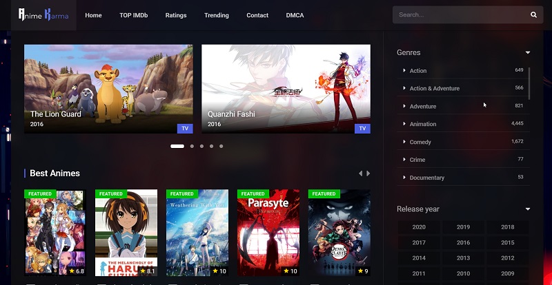 animekarma interface