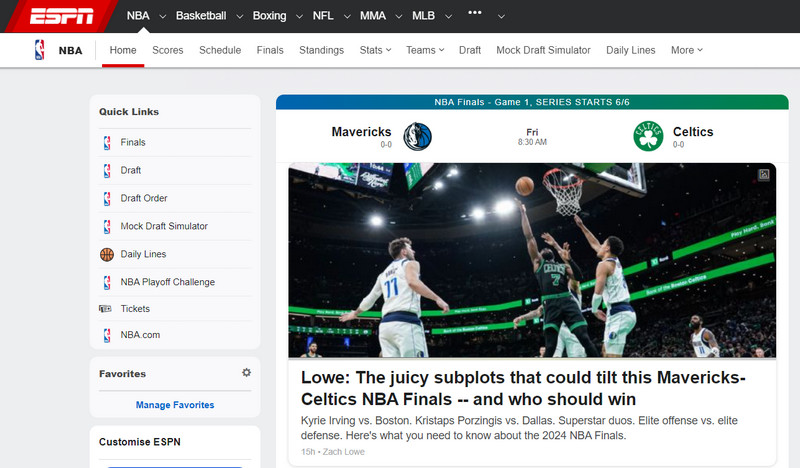 espn interface