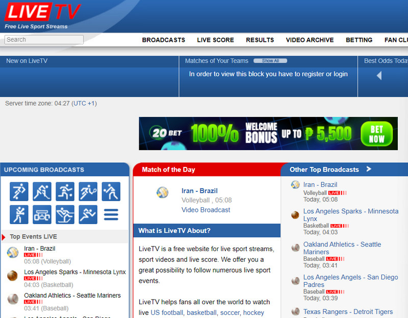 livetv interface