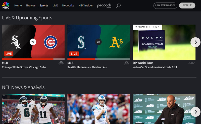 nbc sports interface