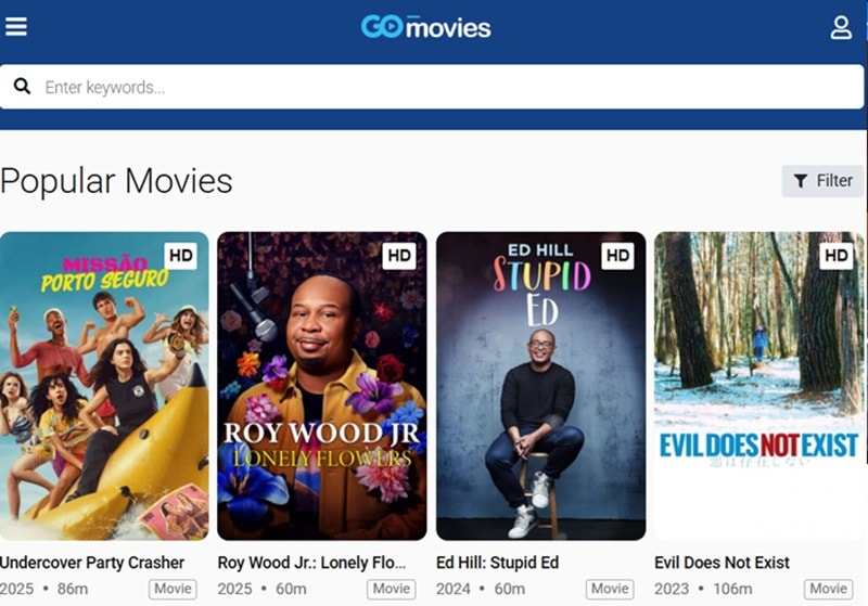 gomovies interface