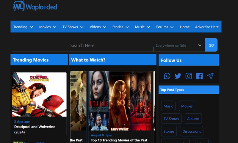 sites like netnaija waploaded interface