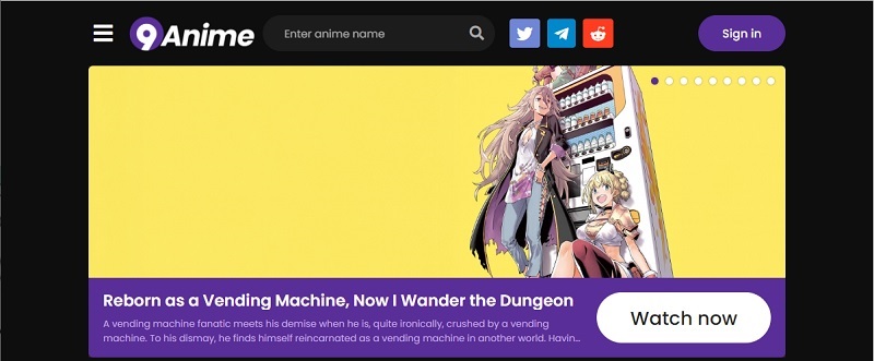 watch uncensored anime 9anime interface