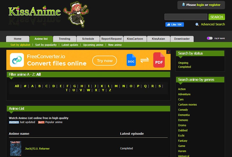 kissanme interface