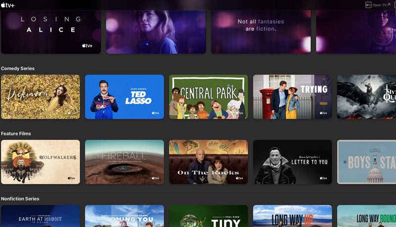 apple tv interface