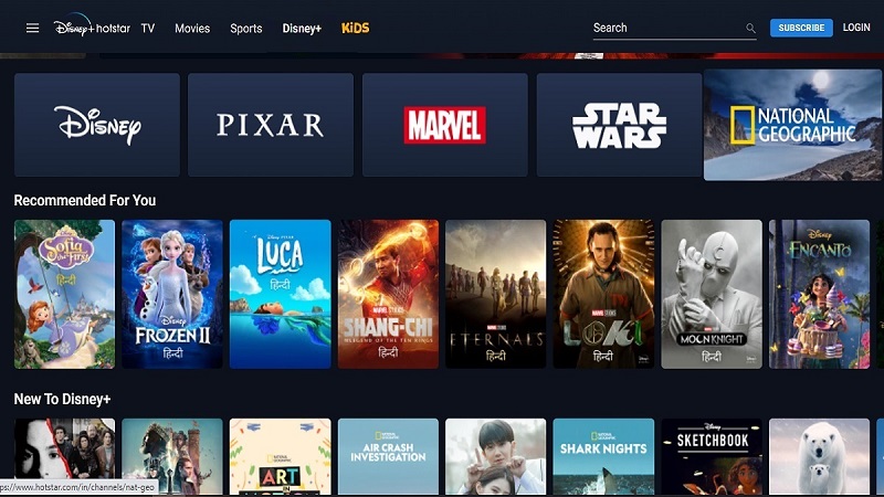 disney+hotstar interface