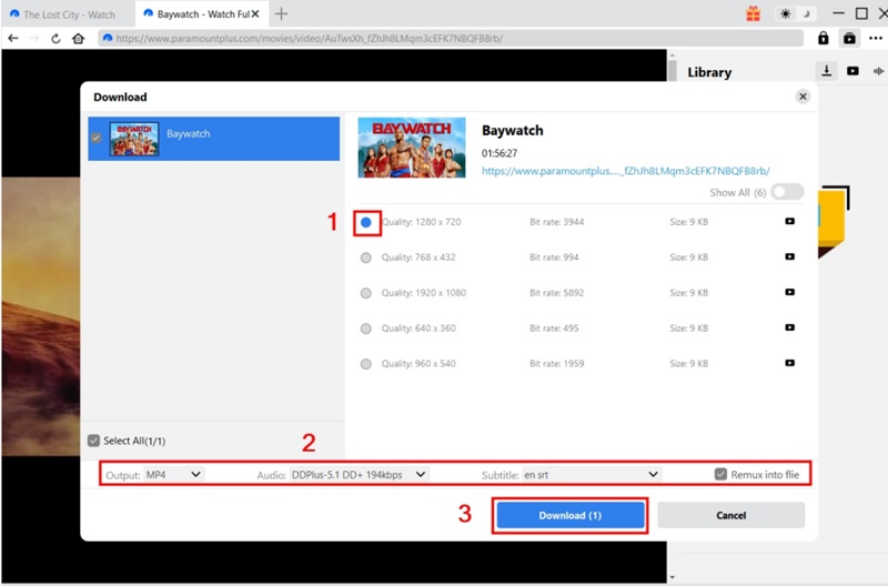 download paramount plus movie