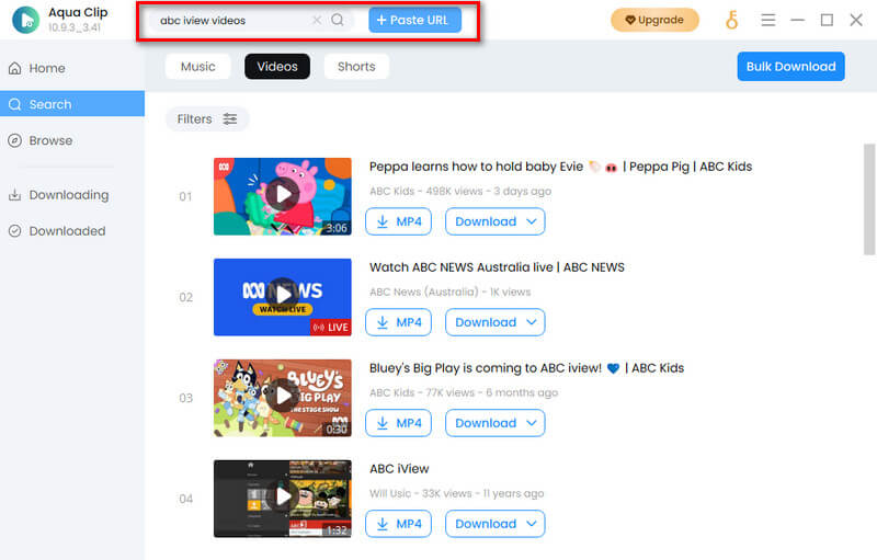 search for abc iview video