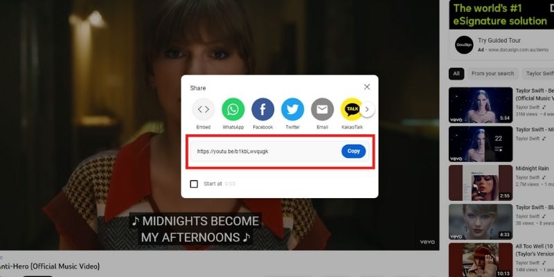 copy the url