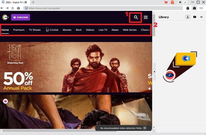 search for a movie to download