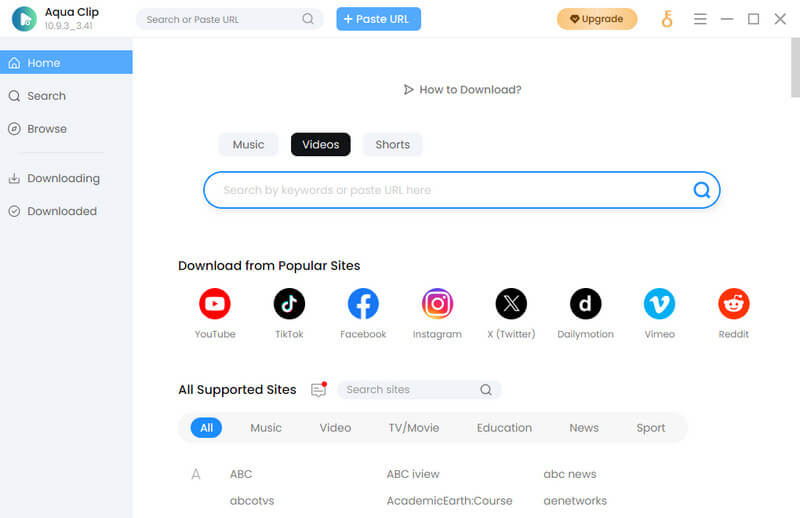 main interface