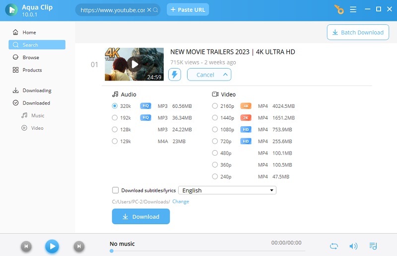 click the download button
