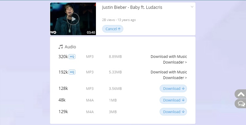 select audio quality