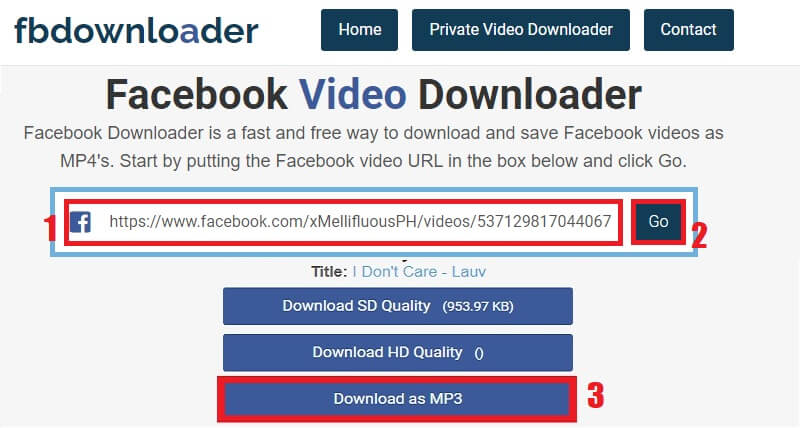extract audio from facebook video fbdownloader