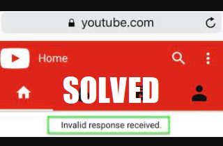 feature youtube invalid response received