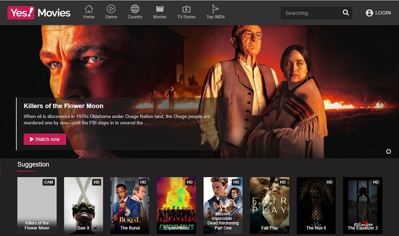 yes movies interface